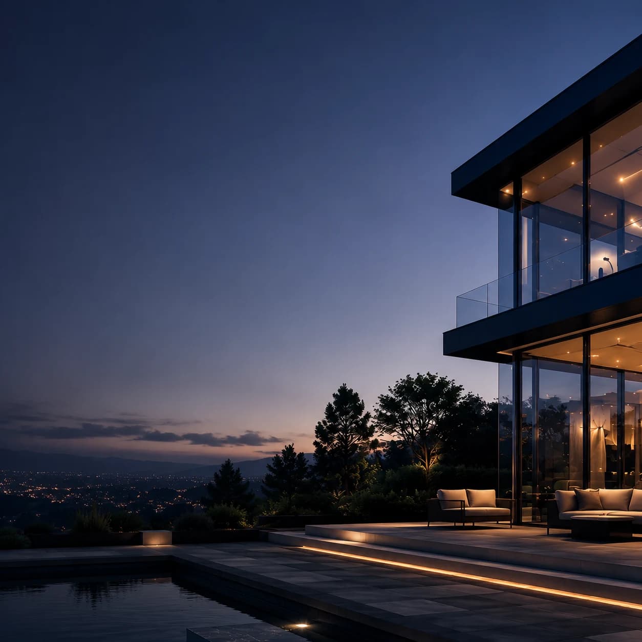 Modern real estate skyline