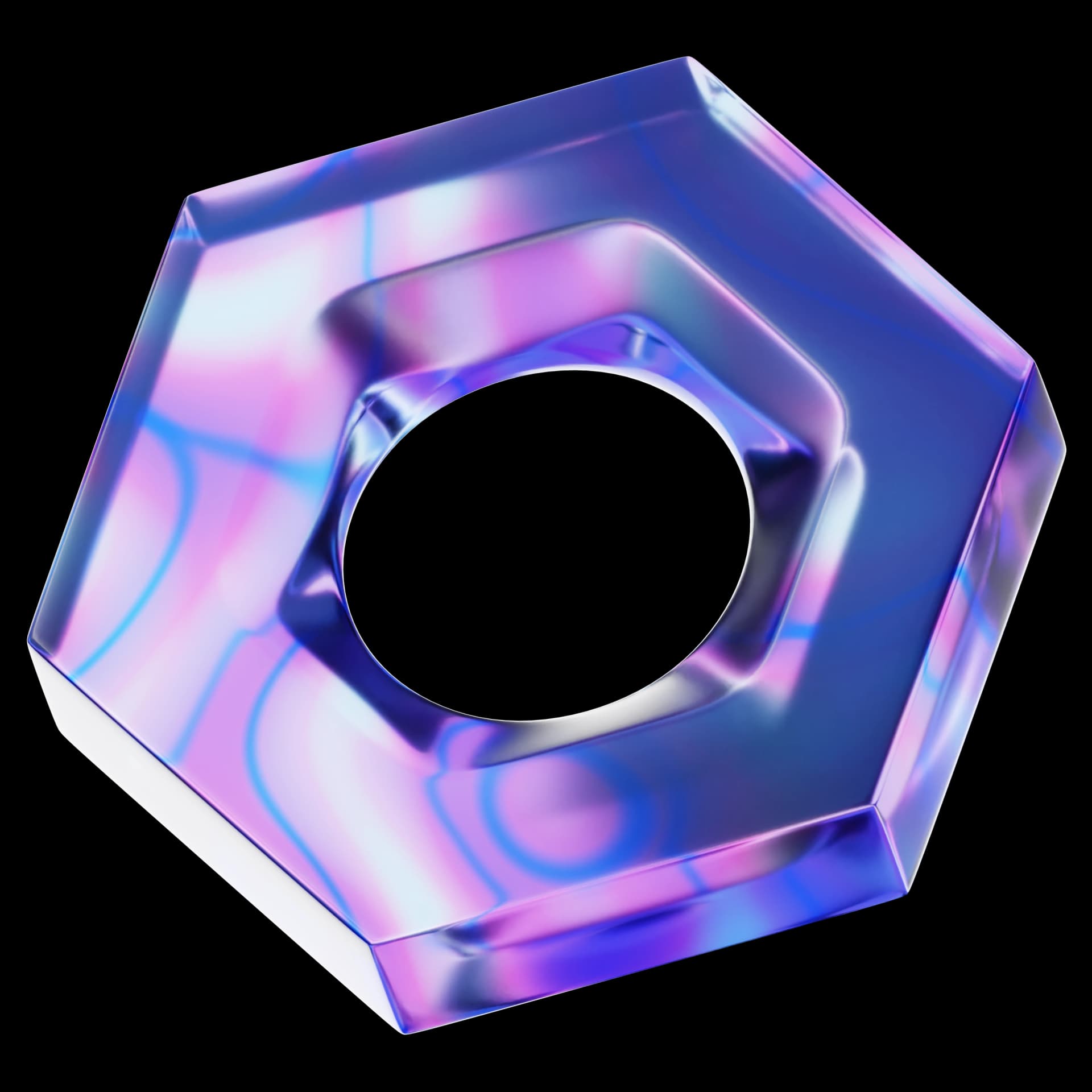Decorative particle and ring artwork