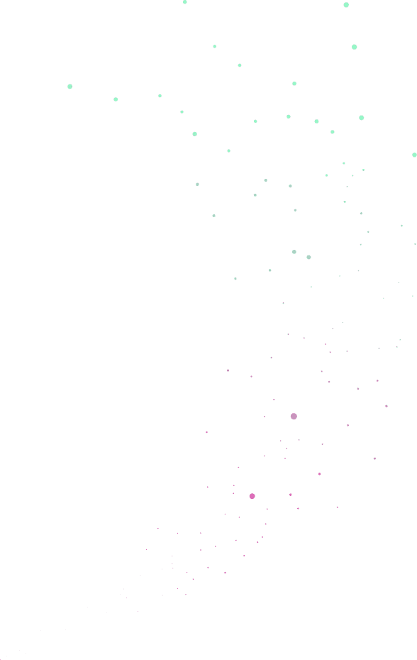 Decorative particle and ring artwork