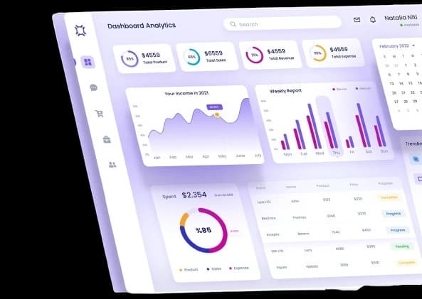 Custom CRM operational software illustration