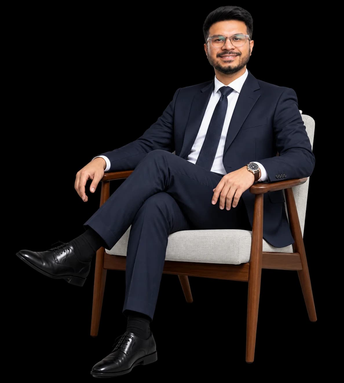 Abdullah Al Maruf, Co-Founder of NextCTL, seated in a lounge chair