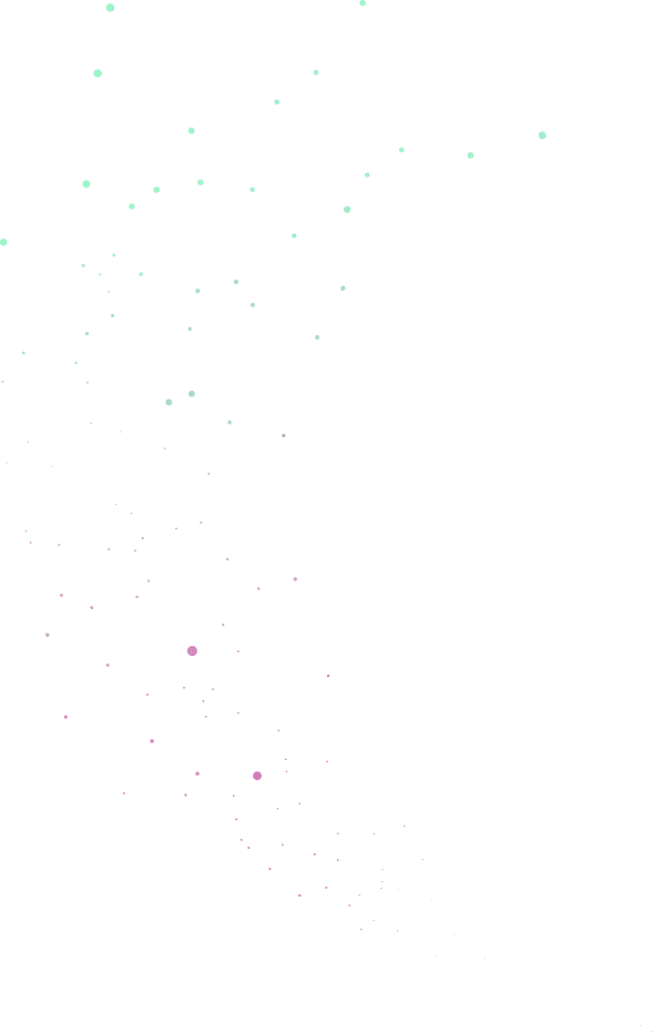 Decorative particle and ring artwork