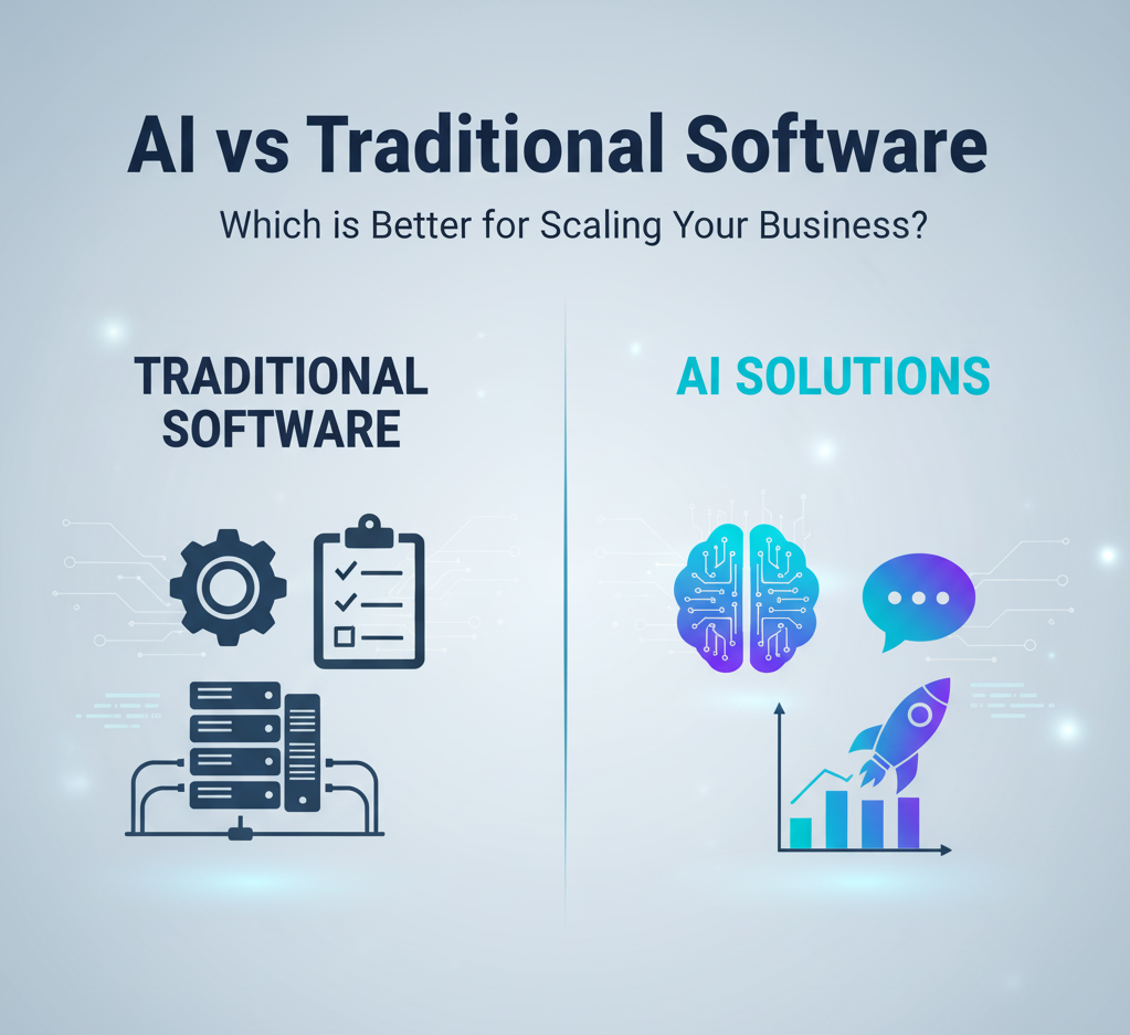 AI vs Traditional Software, Which is Better for Scaling Your Business?